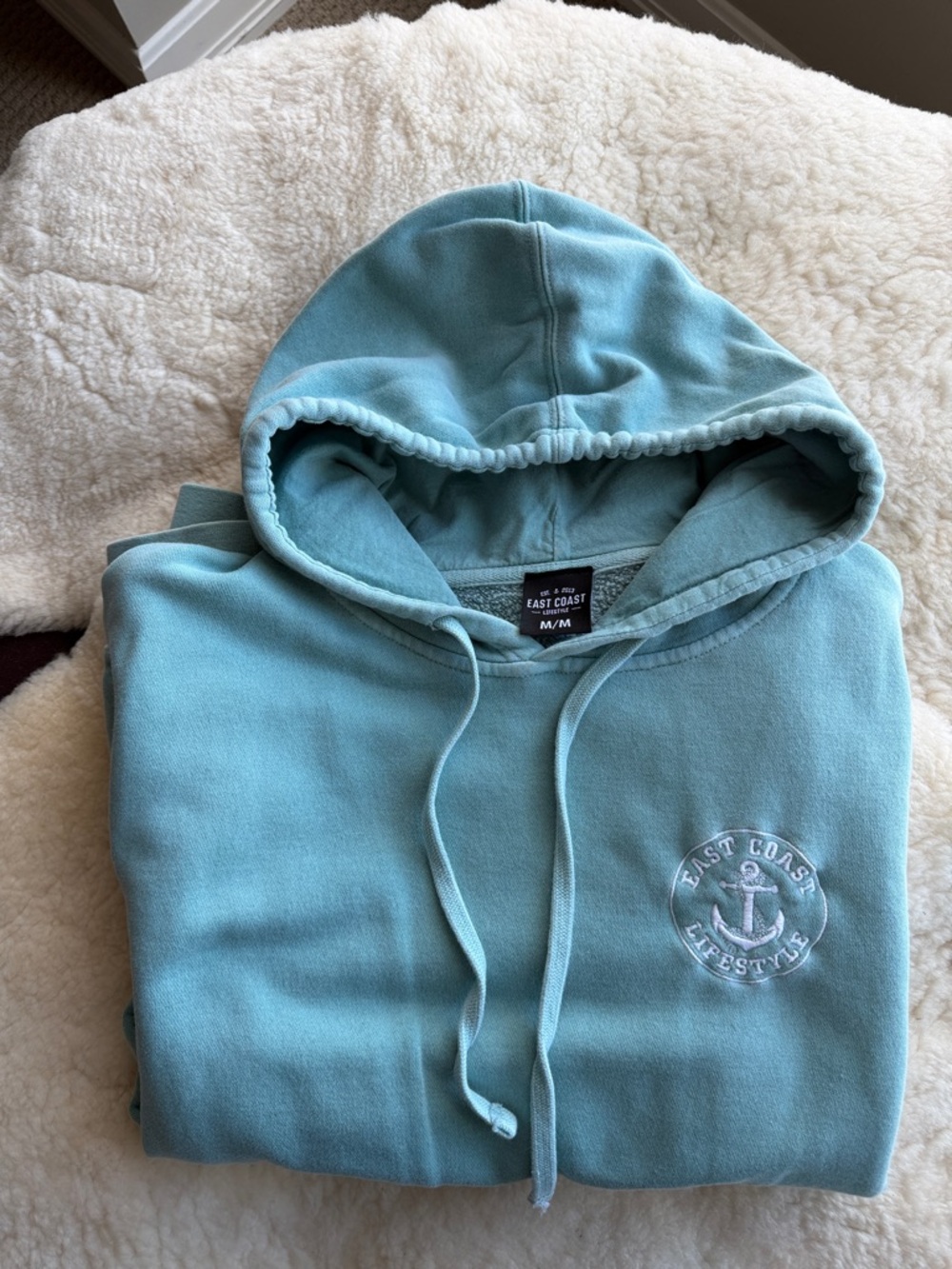 Unisex Light Teal Hoodie Sweatshirt